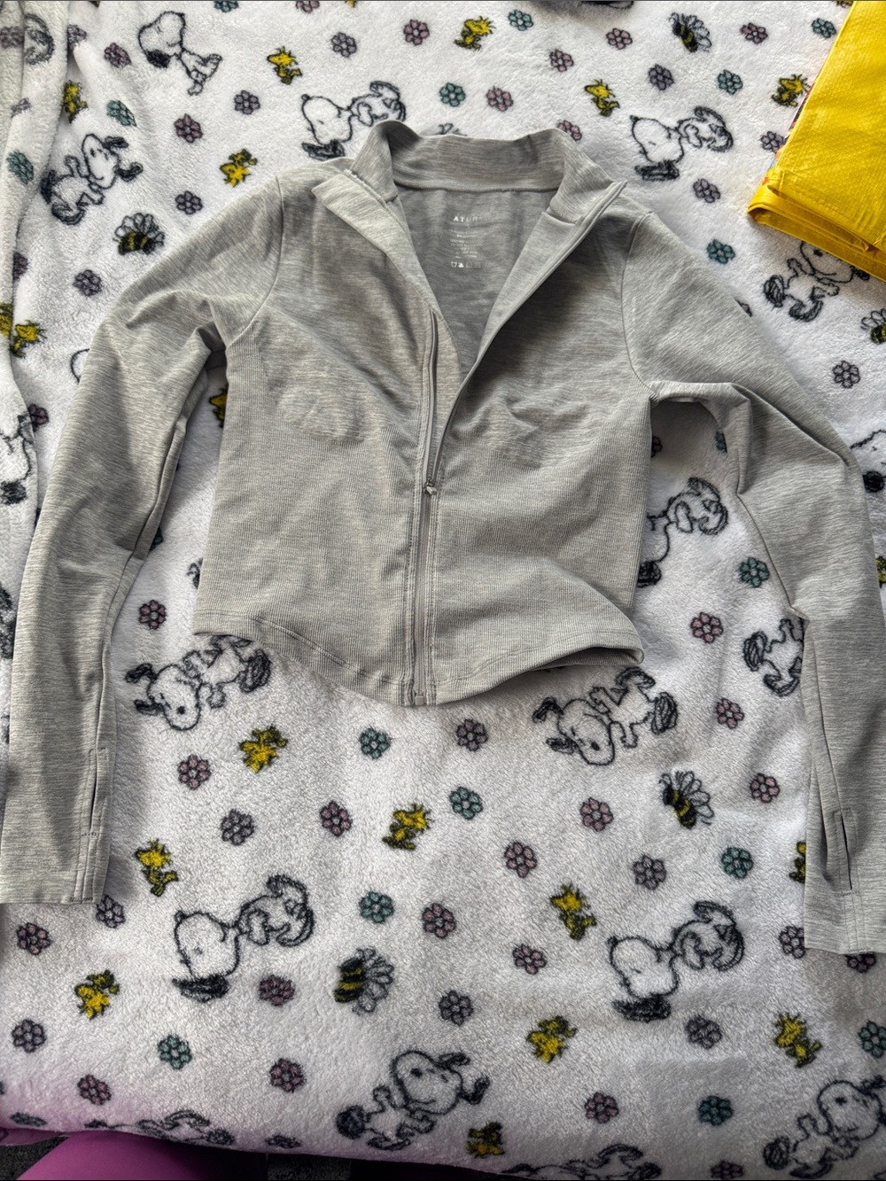 Light Gray Women's Zip-Front Hooded Jacket